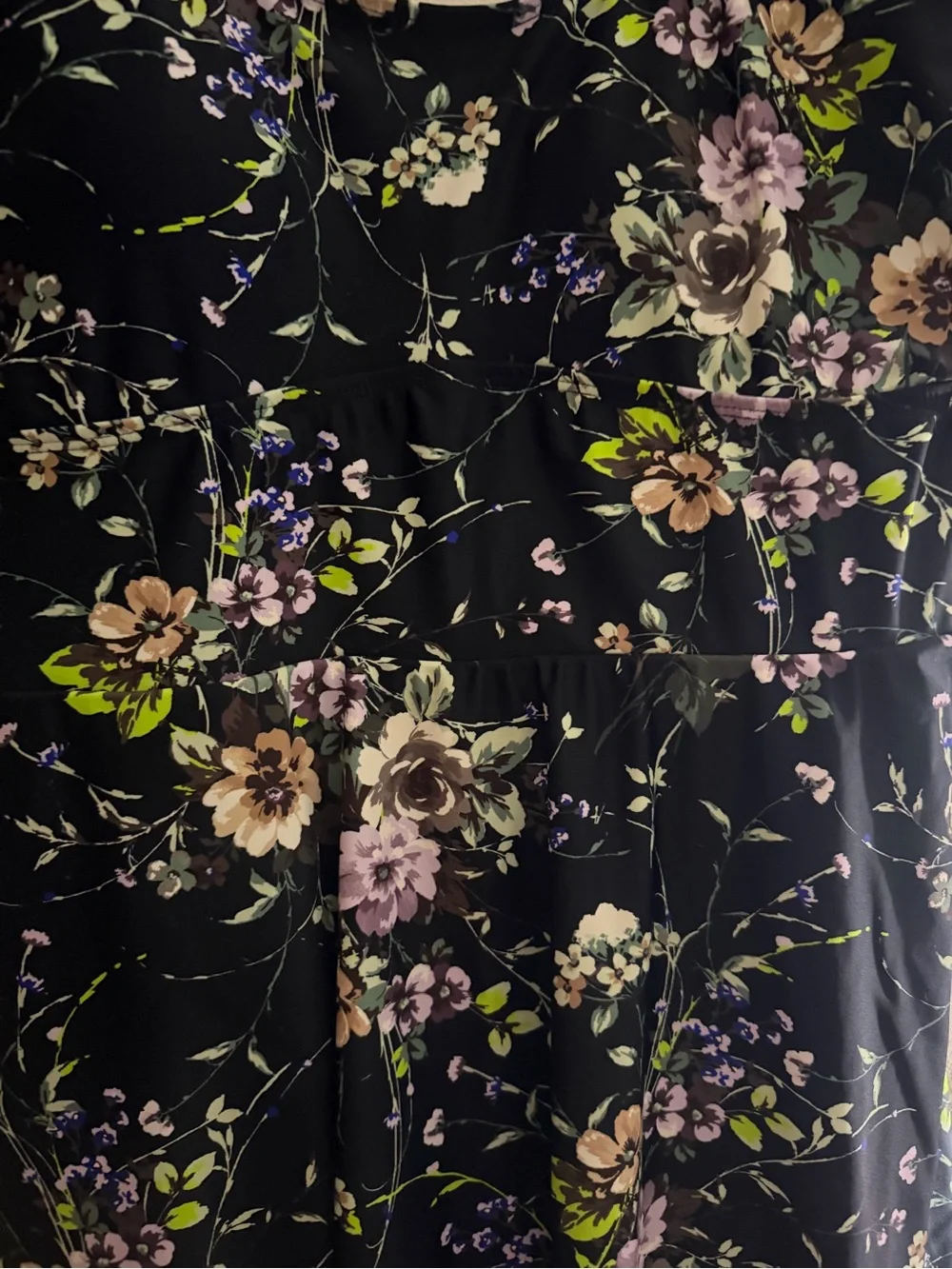 torrid Black Floral One-Piece Swimdress